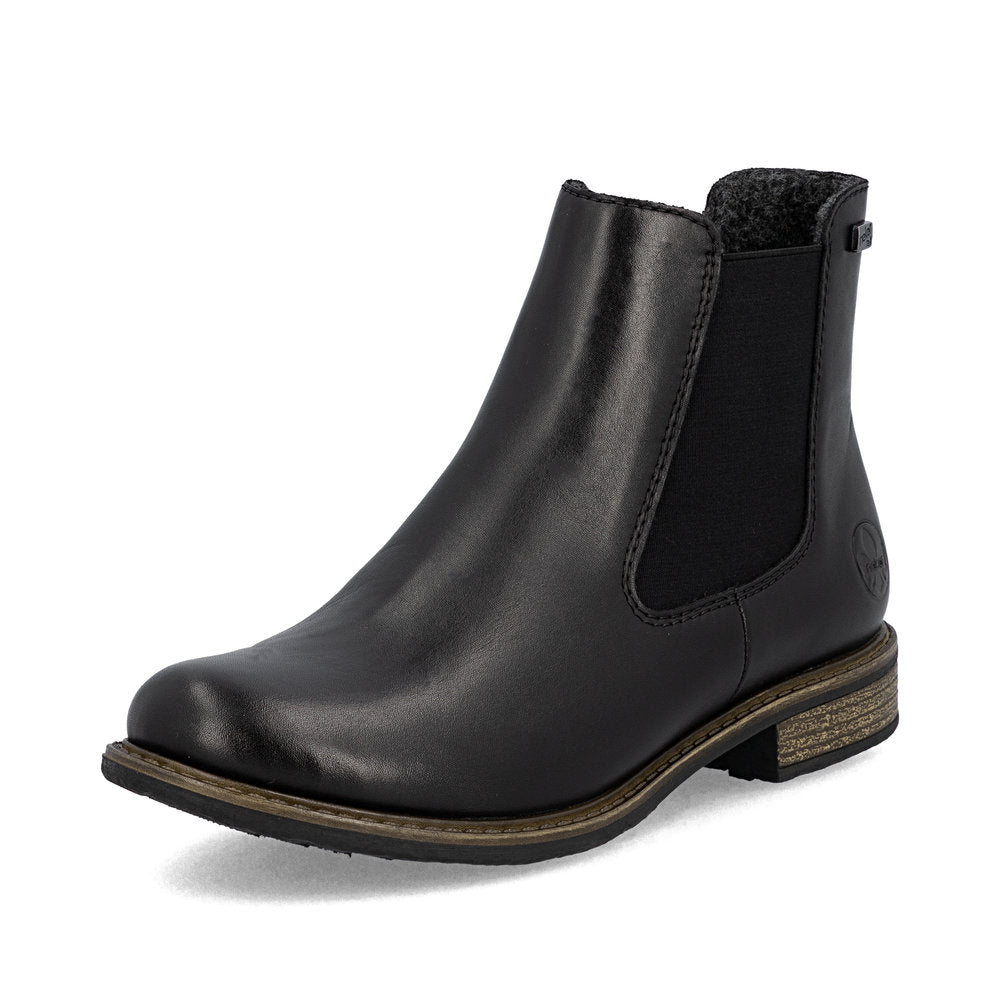 Rieker Women's 74870 Ornella Waterproof Chelsea Boot - Black