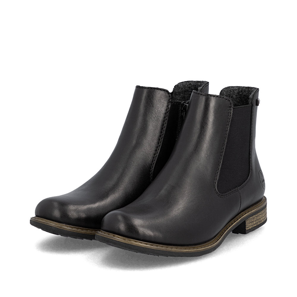Rieker Women's 74870 Ornella Waterproof Chelsea Boot - Black