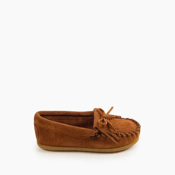 Minnetonka Kid's Kilty Hardsole Slipper - Brown