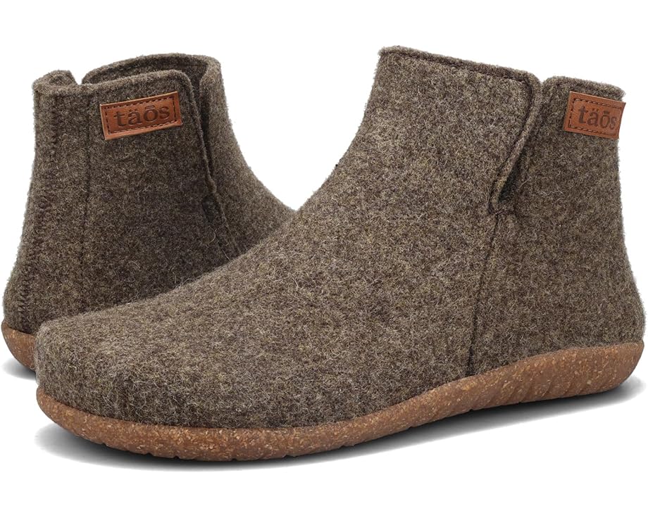 Taos Unisex Good Wool Slipper Boot - Brown/Olive