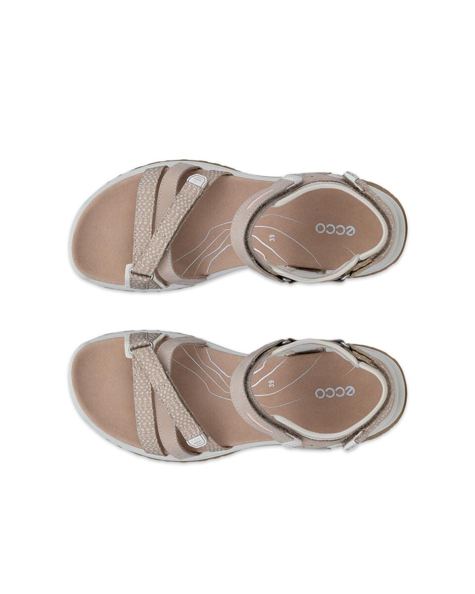 Ecco Women's Yucatan Offroad Roam Lea Tex Sandal - Nude/Limestone