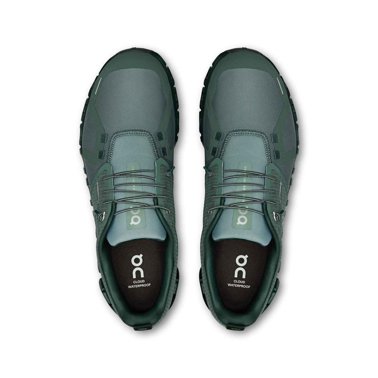On Running Men's Cloud 6 Waterproof Runnig Shoes - Olive/Evergreen