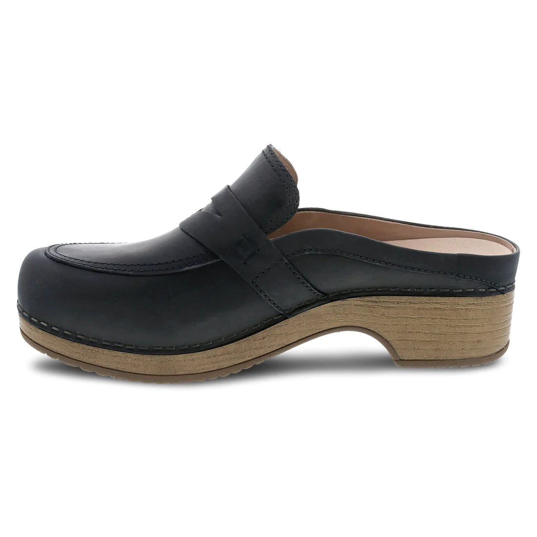 Dansko Women's Bel Pull Up Mule - Black Oiled
