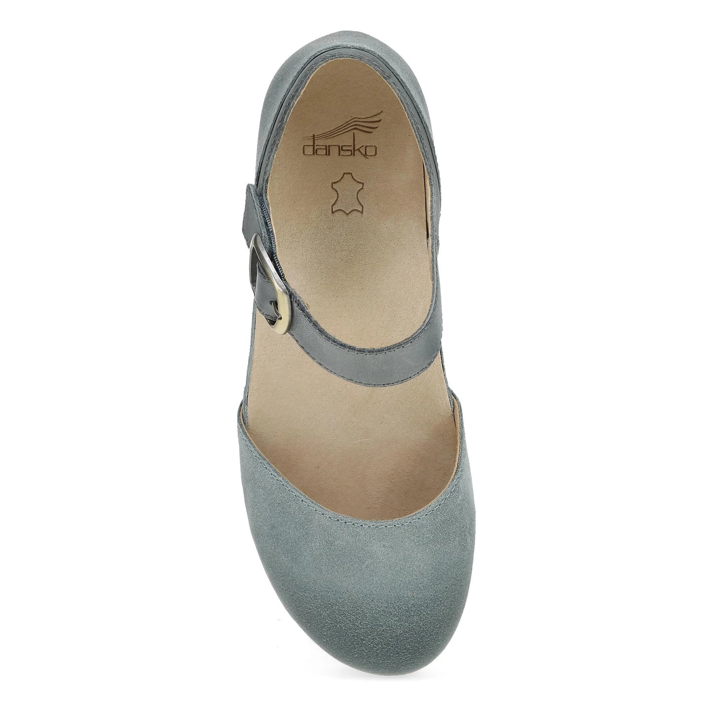 Dansko Women's Mae Mary Jane Clog - Denim Burnished Suede