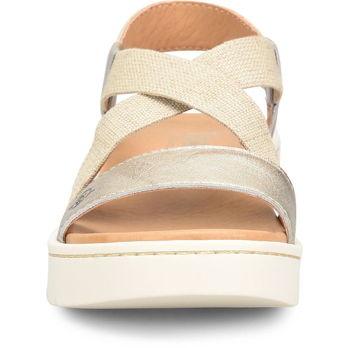 Born Women's Kasady Sandal - Light Gold Metallic (Panna Cotta)