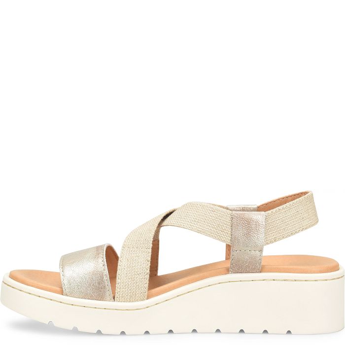 Born Women's Kasady Sandal - Light Gold Metallic (Panna Cotta)