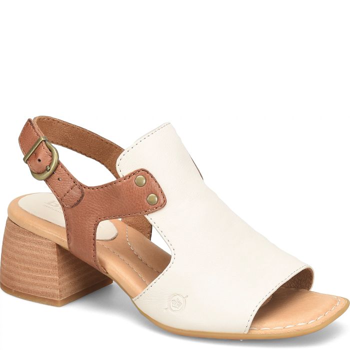 Born Women's Sylvie Sandals - White/Brown