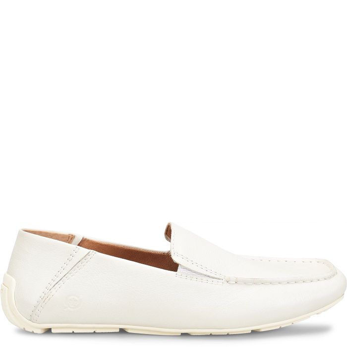 Born Men's Marcel Driving Moc - White (Sea Salt)