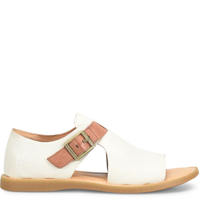 Born Women's Ivey Open Toe Sandal - Ivory/Luggage