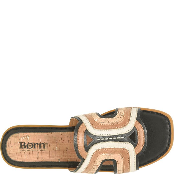 Born Women's Hyannis Slide Sandal - Black Combo