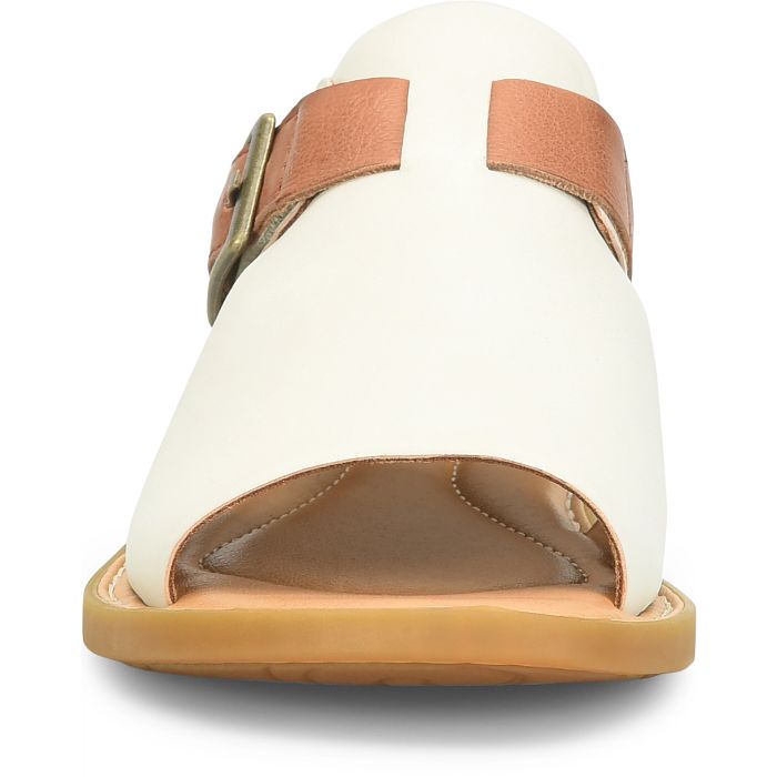 Born Women's Ivey Open Toe Sandal - Ivory/Luggage