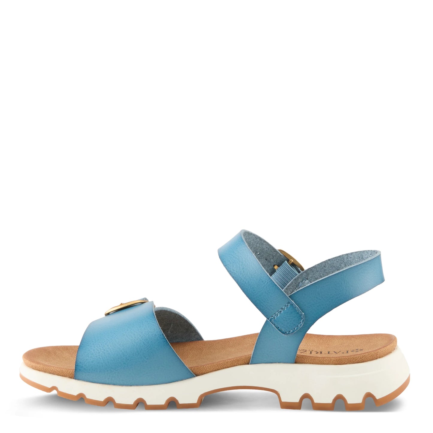 Patrizia by Spring Step Women's Bunch Ankle Strap Sandal - Blue