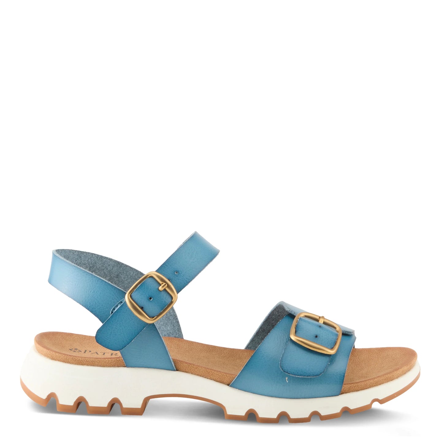 Patrizia by Spring Step Women's Bunch Ankle Strap Sandal - Blue