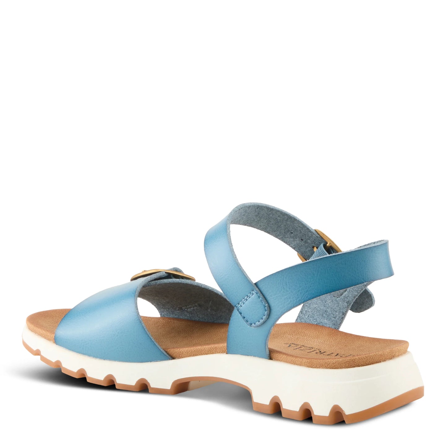 Patrizia by Spring Step Women's Bunch Ankle Strap Sandal - Blue