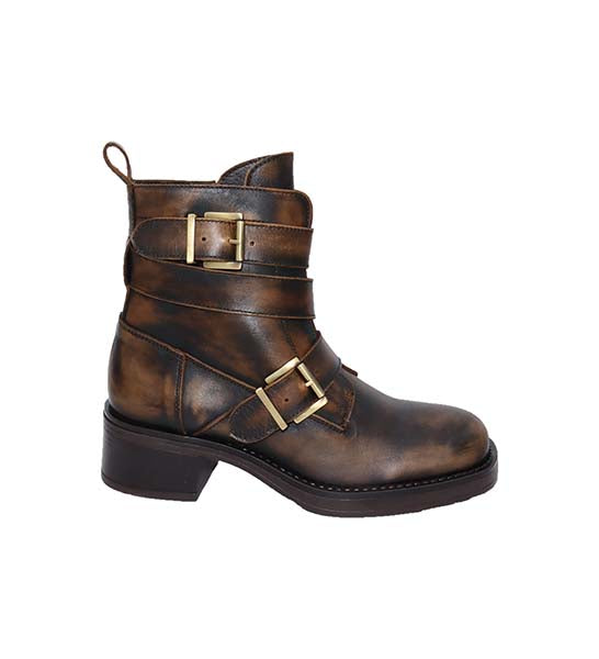 Eric Michael Brooklyn Motorcycle Boot - Brown