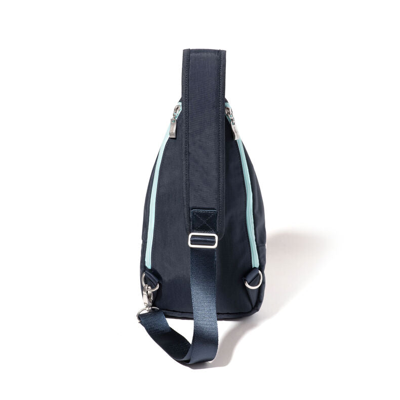 Baggallini Central Park Sling - Navy Rainbow