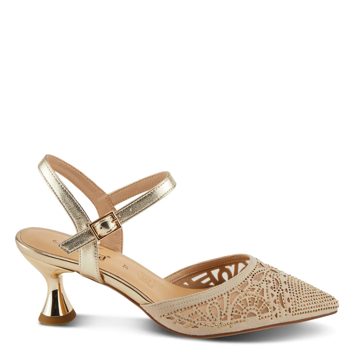 Azura by Spring Step Women's Delicate Sandals - Soft Gold