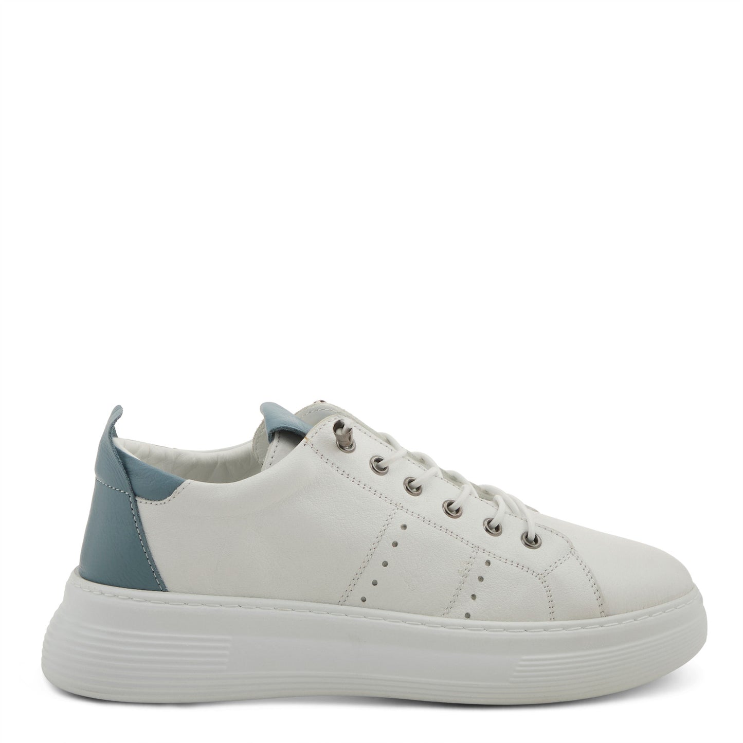 Spring Step Women's France Trendy Leather Sneaker - Blue Multi