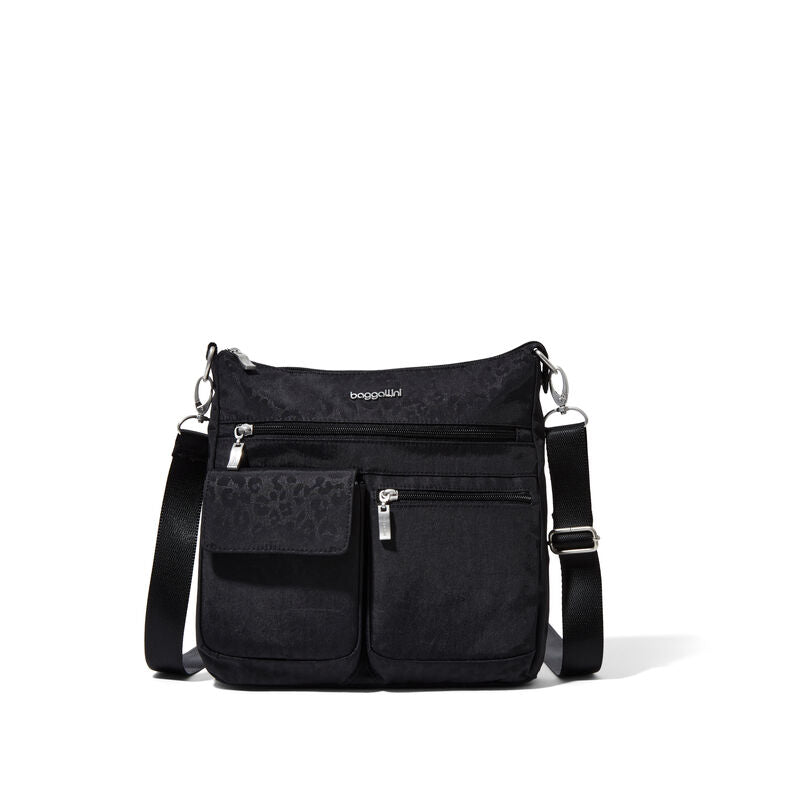 Modern Everywhere Slim Crossbody - Black Cheetah Emboss