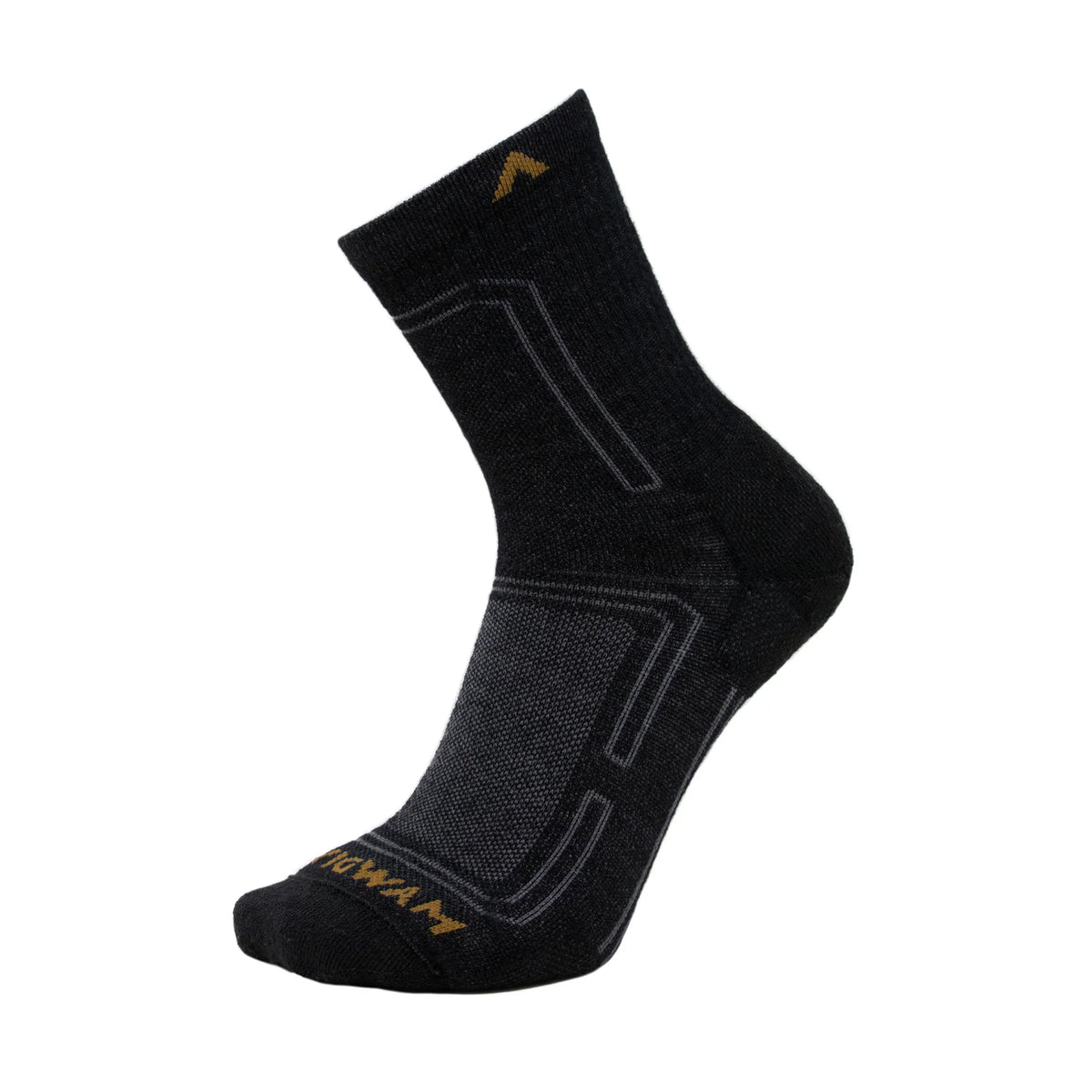 WigWam Alpaca Ultra Mid Crew Lightweight Sock - Black