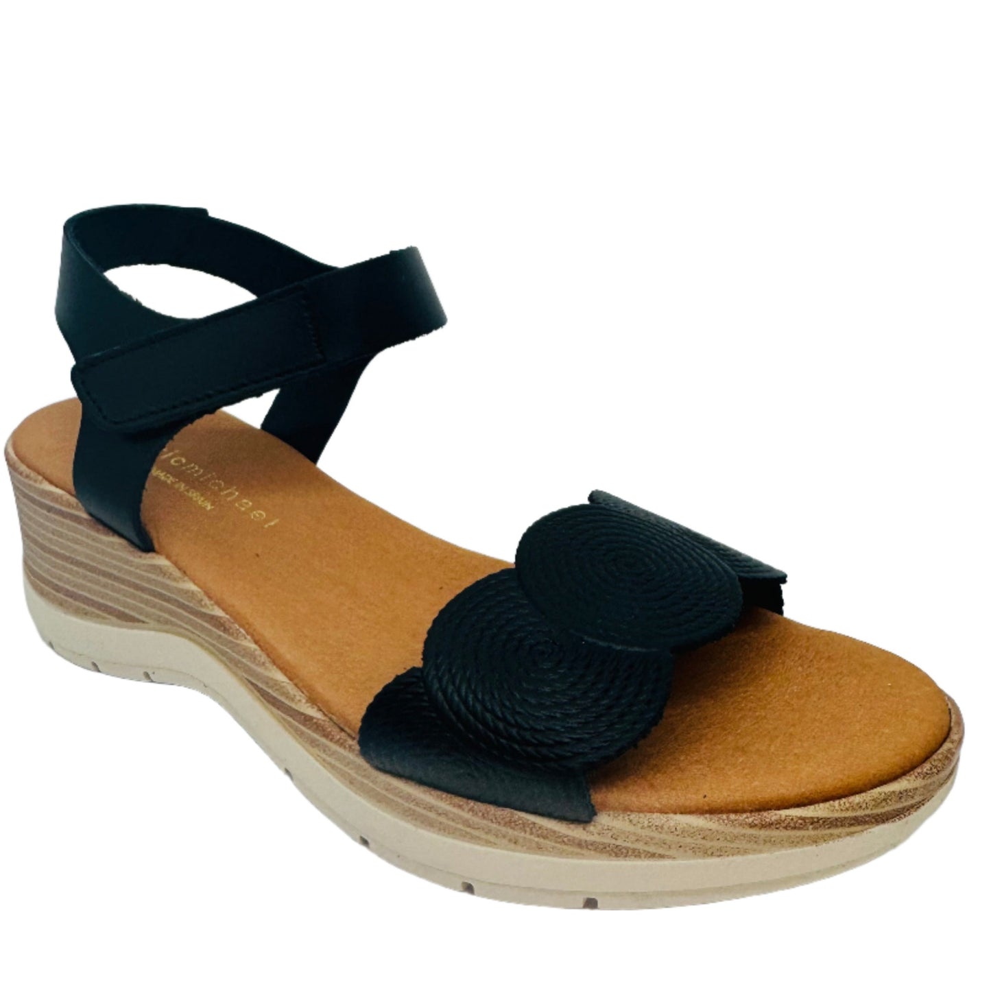 Eric Michael by Laurevan Women's Honey Sandal - Black