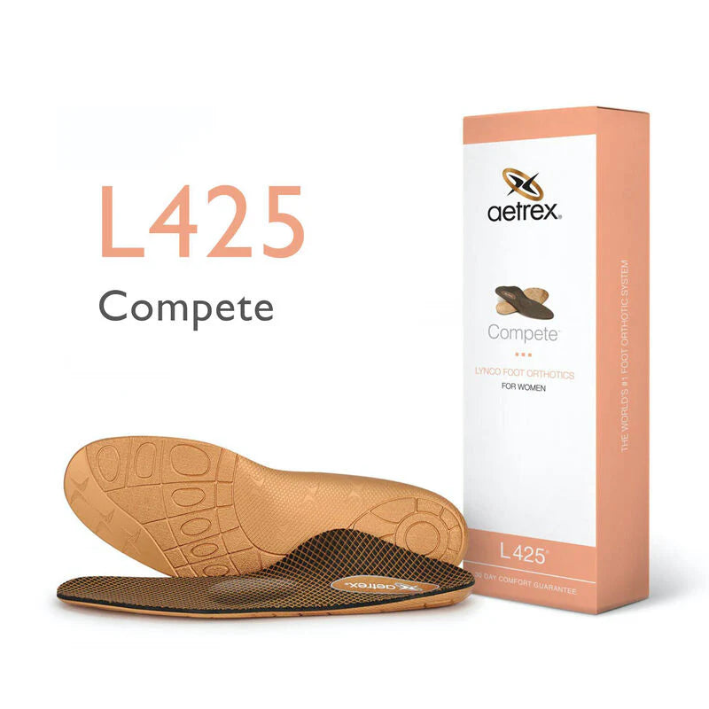 Aetrex Women's Lynco Orthotic Compete Posted Insoles With Metatarsal Support - 425
