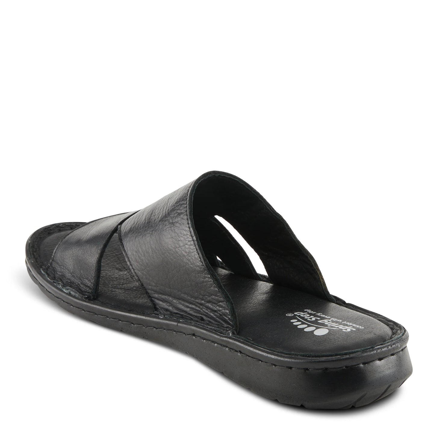 Spring Steps Men's Nunzio Slide In Sandals - Black Leather