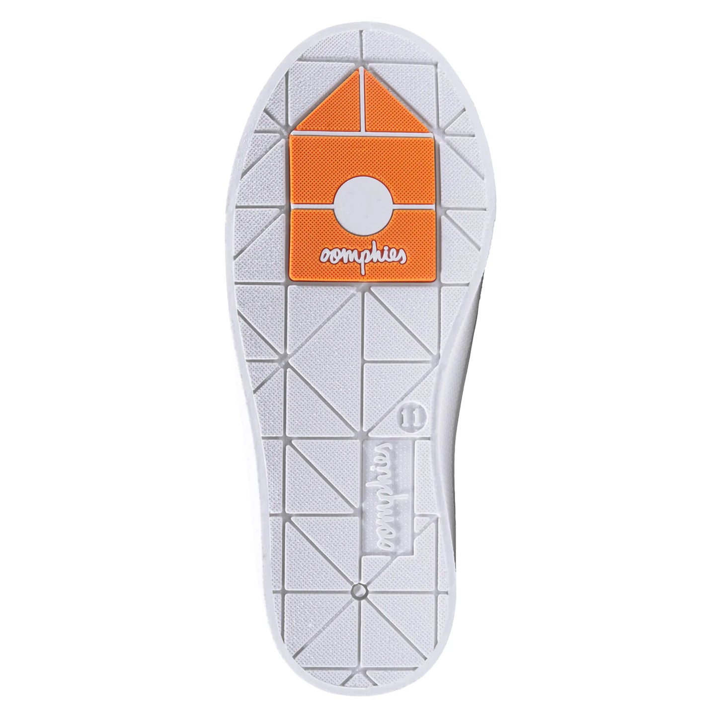 Oomphies Girls' (Sizes 5-12) Sam Sneaker - Grey Hearts
