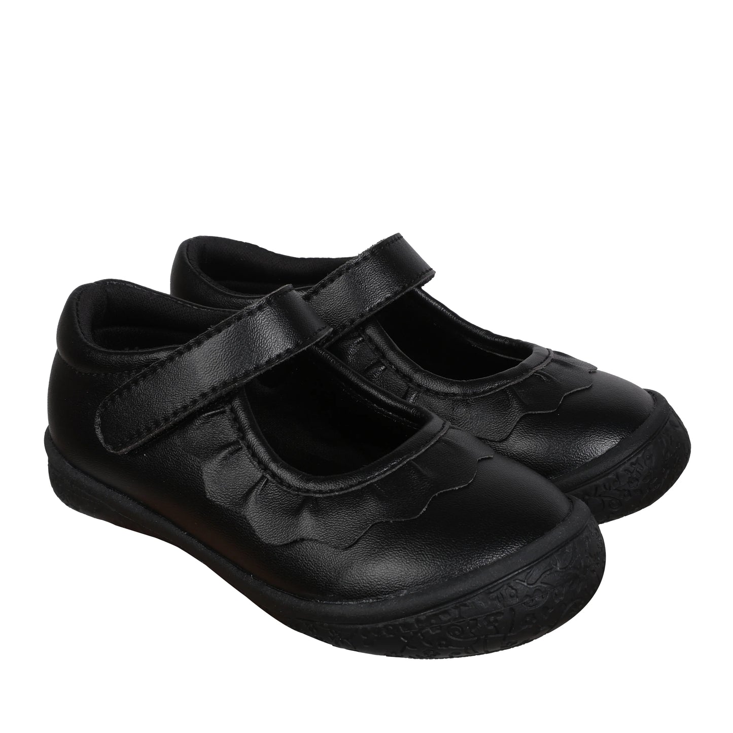 Oomphies Girls' (Sizes 5-3) Amina Leather Mary Jane - Black/Black