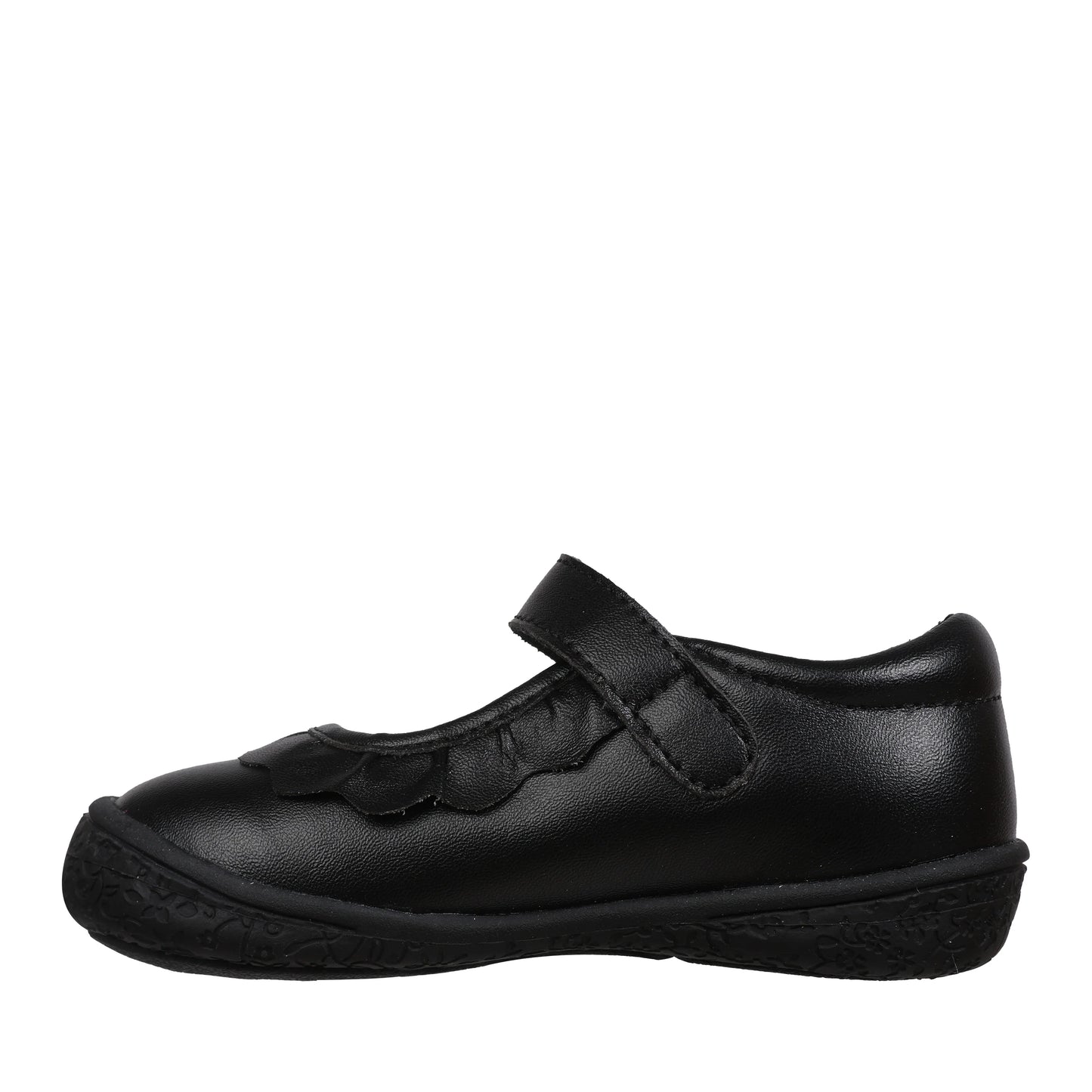 Oomphies Girls' (Sizes 5-3) Amina Leather Mary Jane - Black/Black