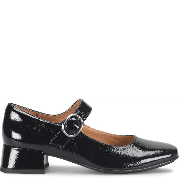 Sofft Women's Laura Heeled Mary Jane Shoe - Black Patent