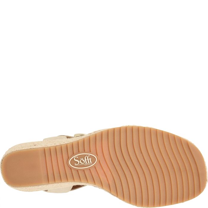 Sofft Women's Inez Wedge Sandal - Beige/Latte