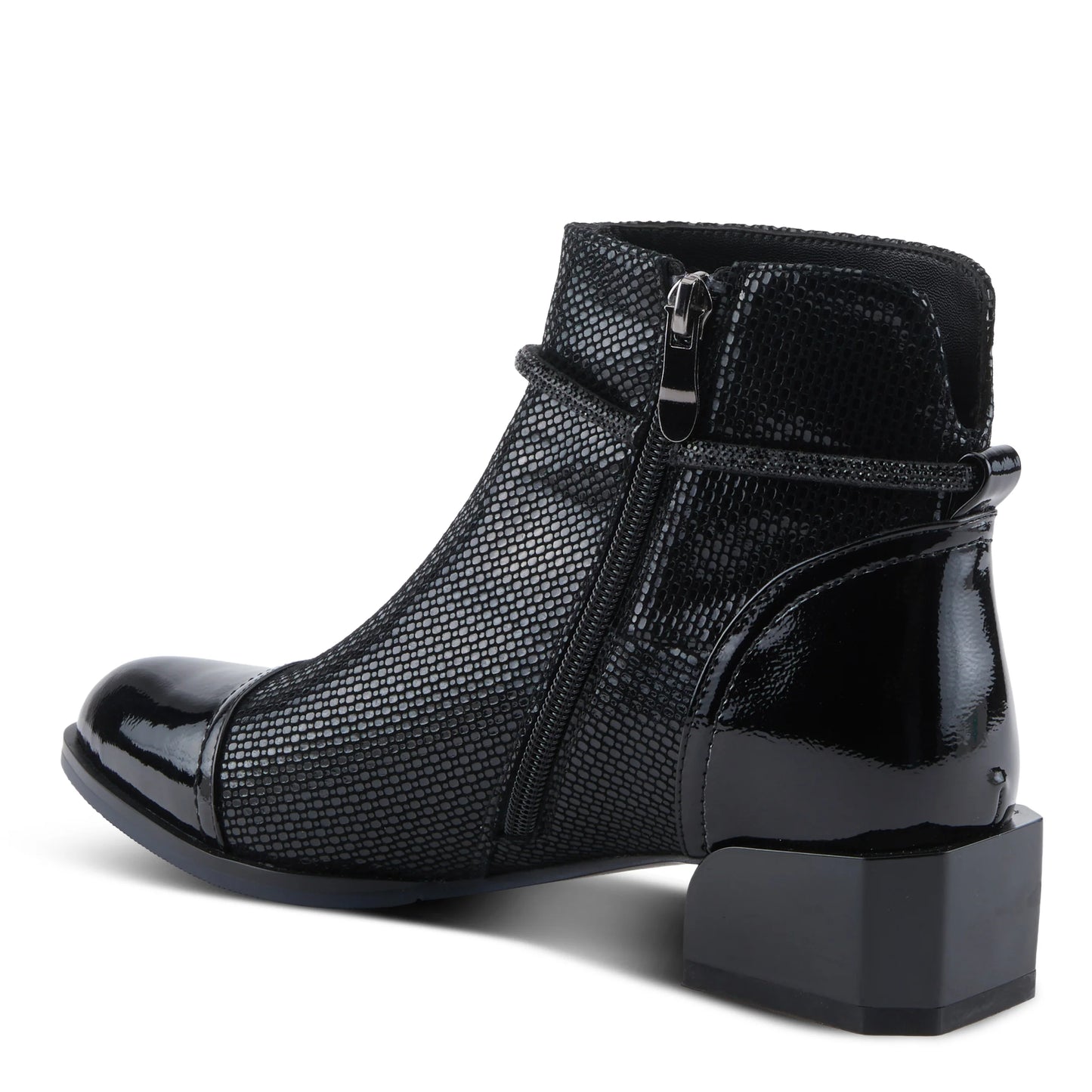 Azura by Spring Step Women's Shelbi Mid Calf Boot - Black Patent