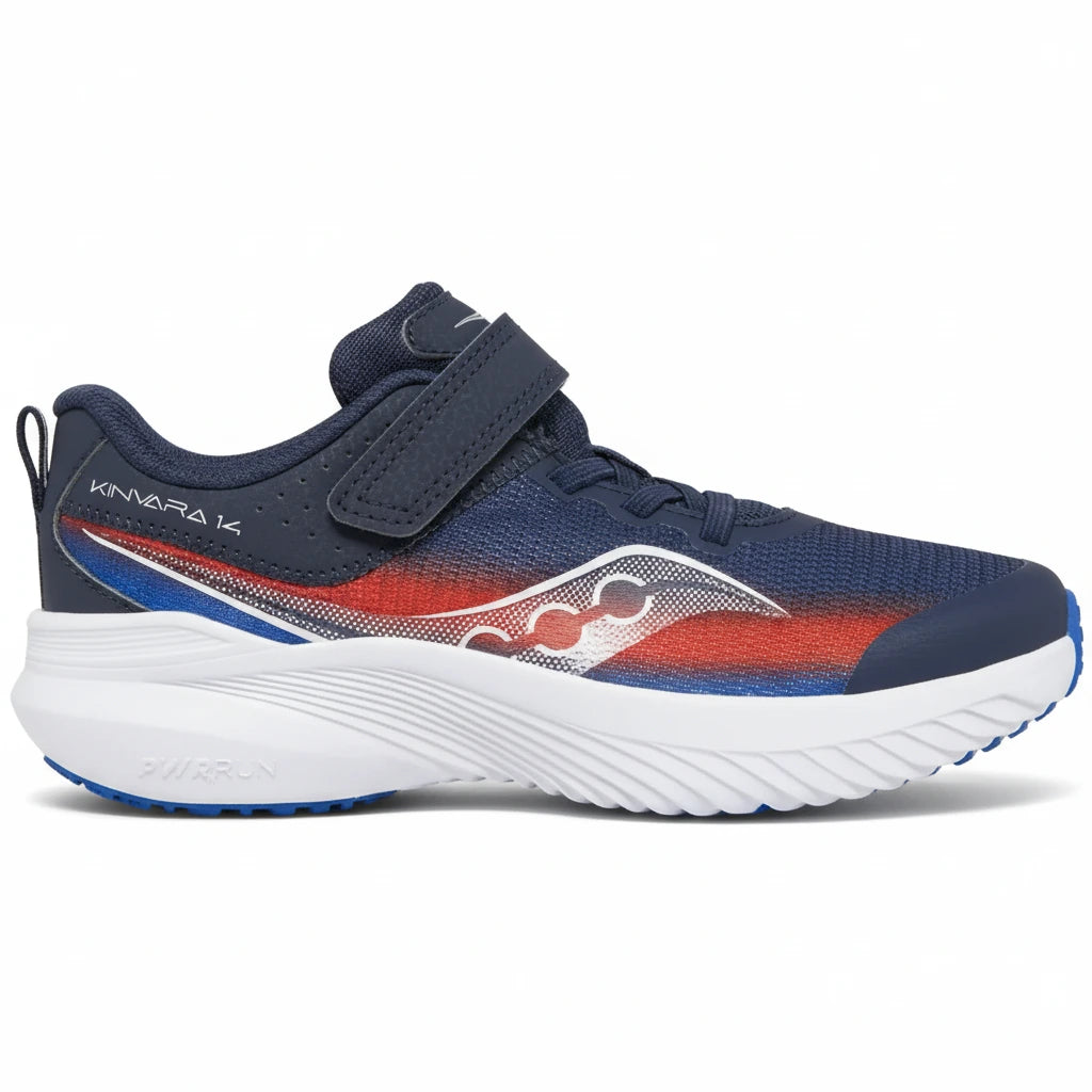 Saucony Big Kid's (11-7) Kinvara 14 A/C Sneaker - Navy | Red