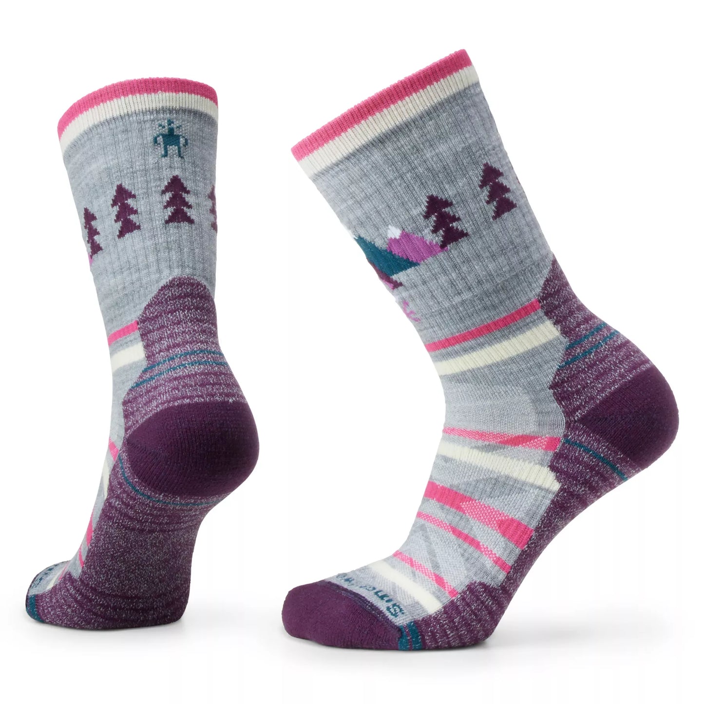 Smartwool Women's Hike Light Cushion Under the Stars Crew Socks - Light Gray