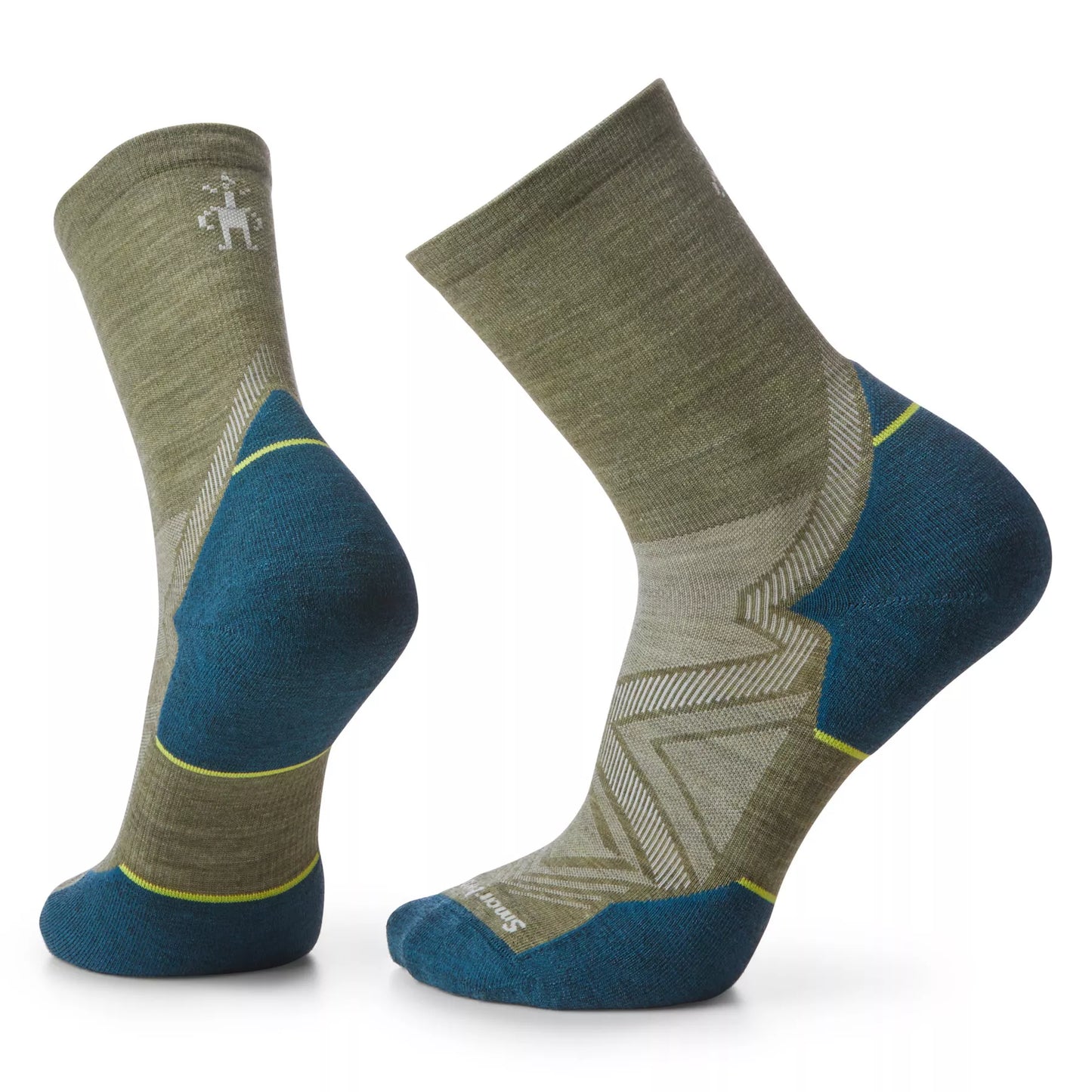Smartwool Run Targeted Cushion Mid Crew Socks - Winter Moss