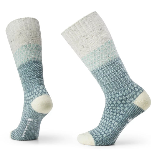 Smartwool Everyday Popcorn Cable Full Cushion Crew Socks - Pewter Blue