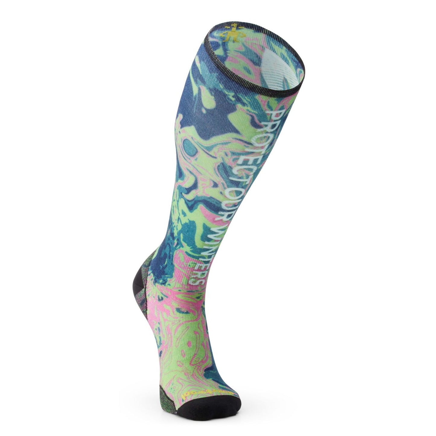 Smartwool Ski Zero Cushion POW Print Over the Calf Socks - Twilight Blue