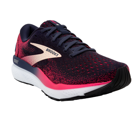 Brooks Women's Ghost 16 Sneaker - Peacoat/Raspberry/Apricot