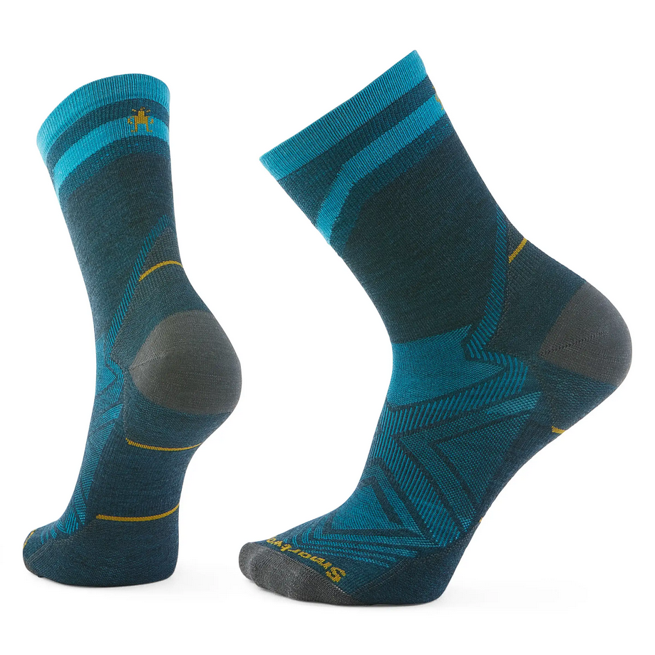 Smartwool Unisex Running Zero Cushion Mid Crew Socks - Twilight Blue