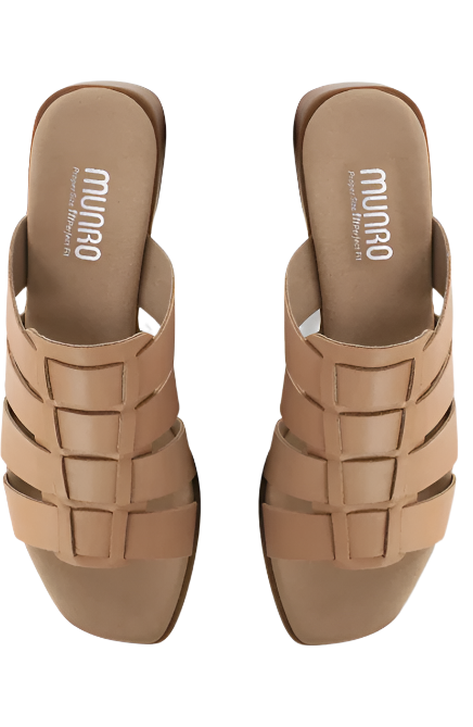 Munro Women's Carrera Sandal - Tan Leather