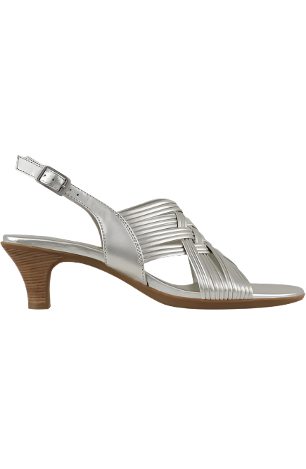Munro Women's Marianna Slingback Sandal - Natural Metallic Leather
