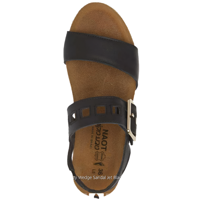Naot Women's Dynasty Sandal - Black Matte Leather
