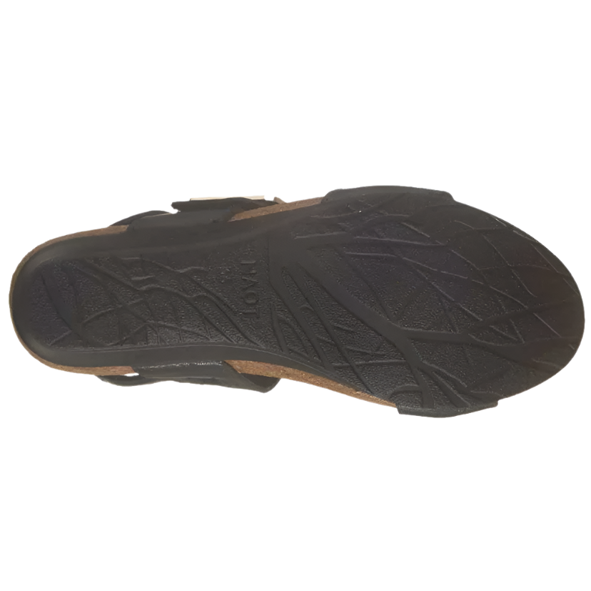 Naot Women's Dynasty Sandal - Black Matte Leather