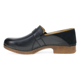 Dankso Women's Margaret Clog - Black Burnished Calf