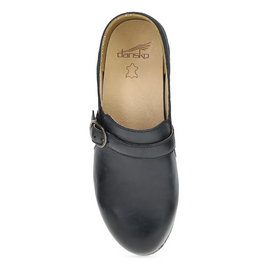 Dankso Women's Margaret Clog - Black Burnished Calf