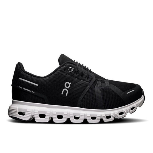 On Men's Cloud 6 Supportive Running Shoe - Black/White