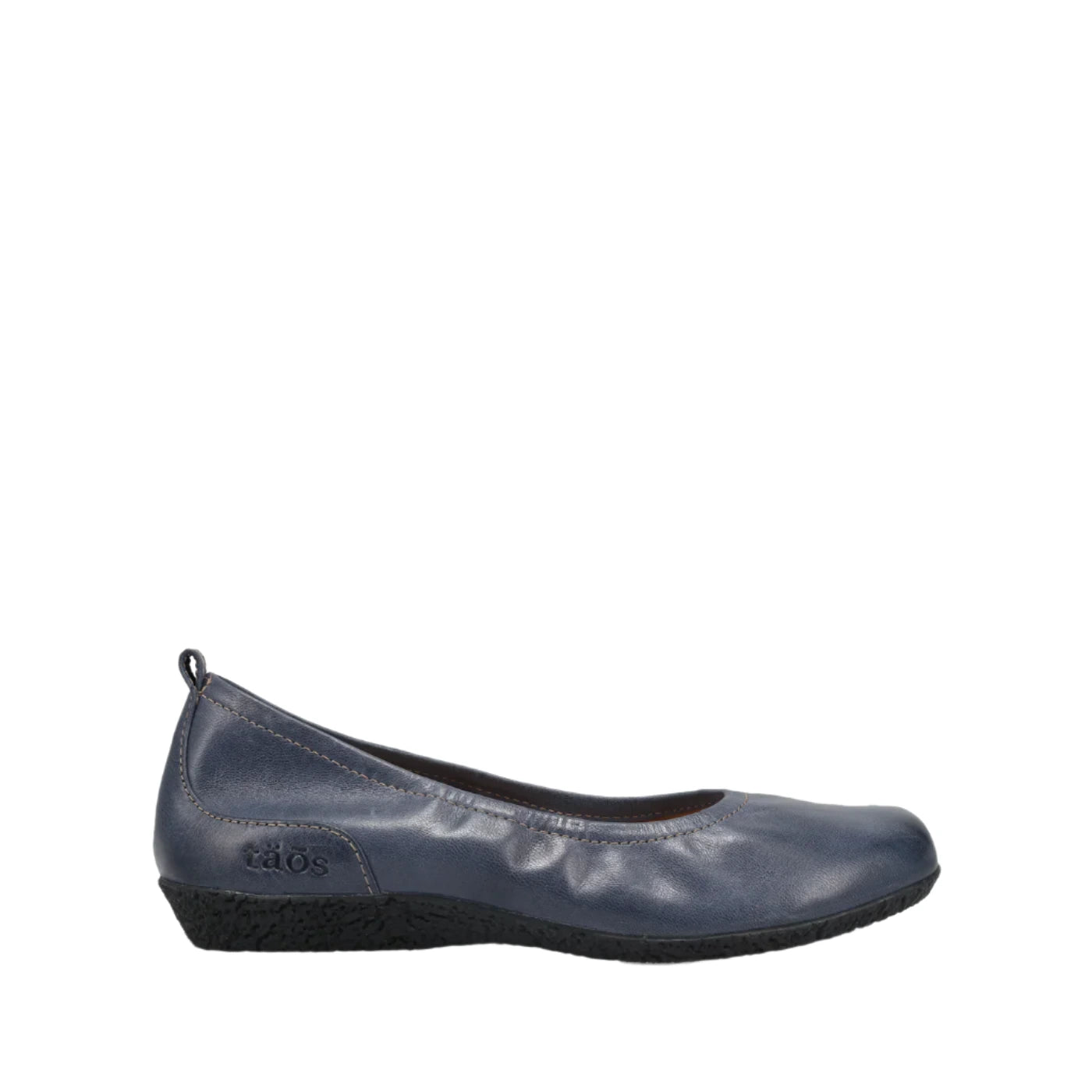 Taos Women's Supportive Chit Chat Slip-On Flat - Petrol Blue Leather