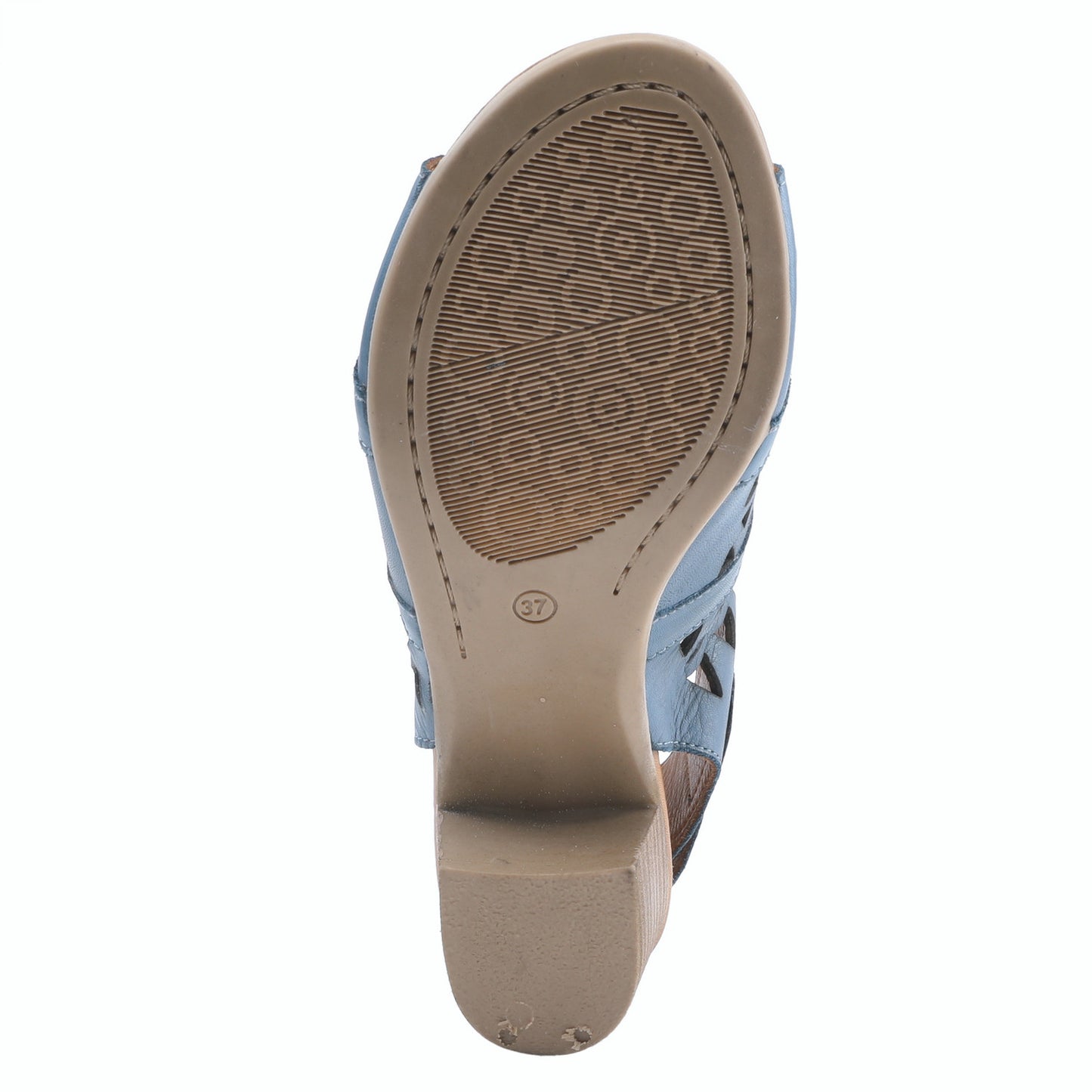 Spring Step Women's Dorotha Classic Leather Heeled Sandals - Blue