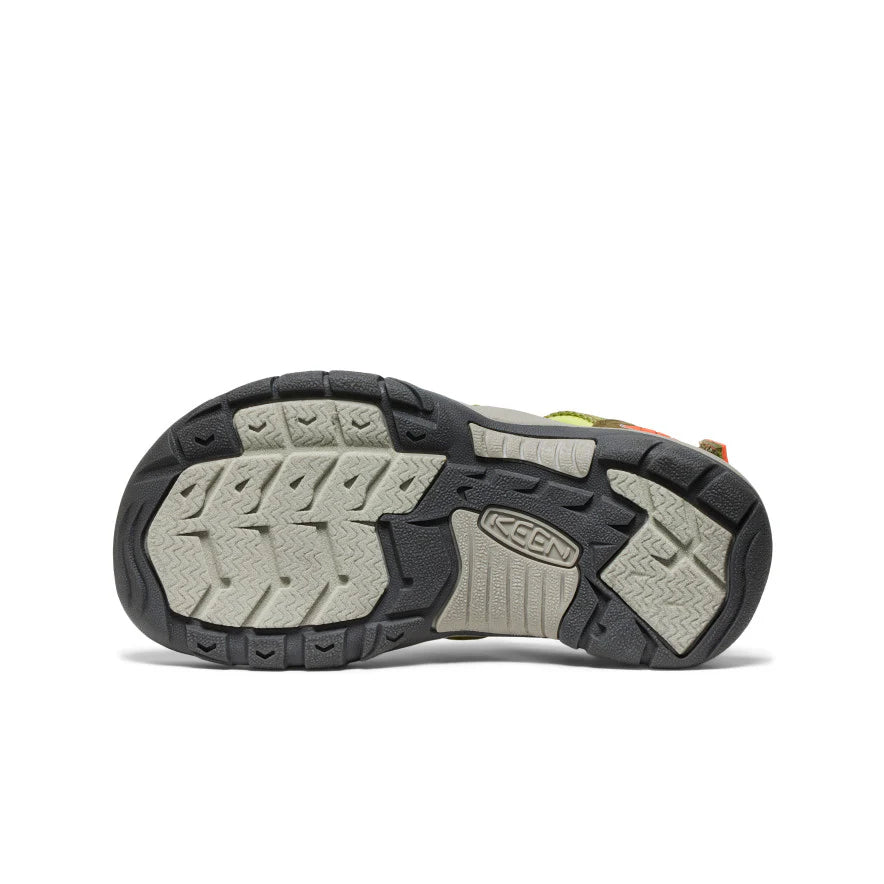 Keen Big Kids' (Sizes 1-7) Newport Boundless Youth Sandal - Dark Olive/Scarlet Ibis